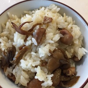 しみじみ美味しい♡舞茸と鶏肉の炊き込みご飯